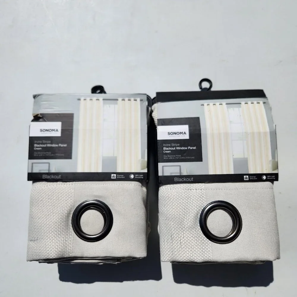 NEW Sonoma Blackout Window Curtains Panel Two Panels Grommet 50
